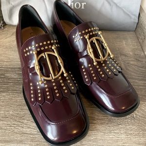 New Dior Burgundy Loafers